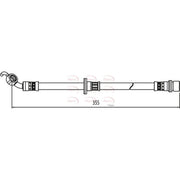 Apec Brake Hydraulic Hose Line Rear Left HOS4074