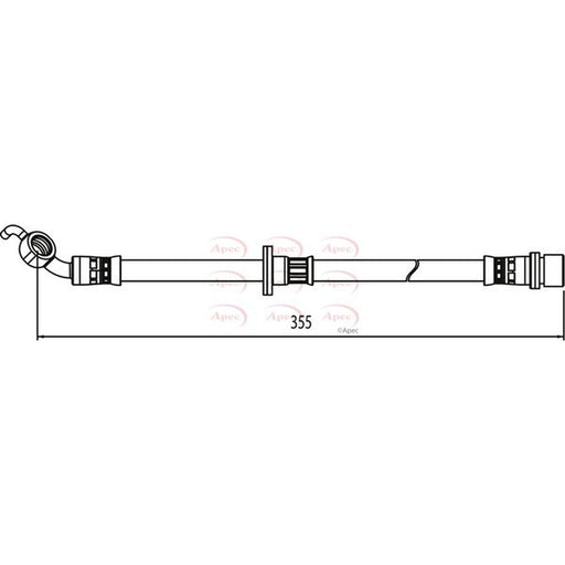 Apec Brake Hydraulic Hose Line Rear Left fits Toyota Auris 2006-2012 2.2