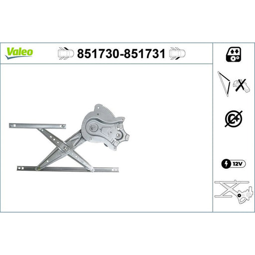 Valeo Electric Window Regulator Lifter Right Front 851731