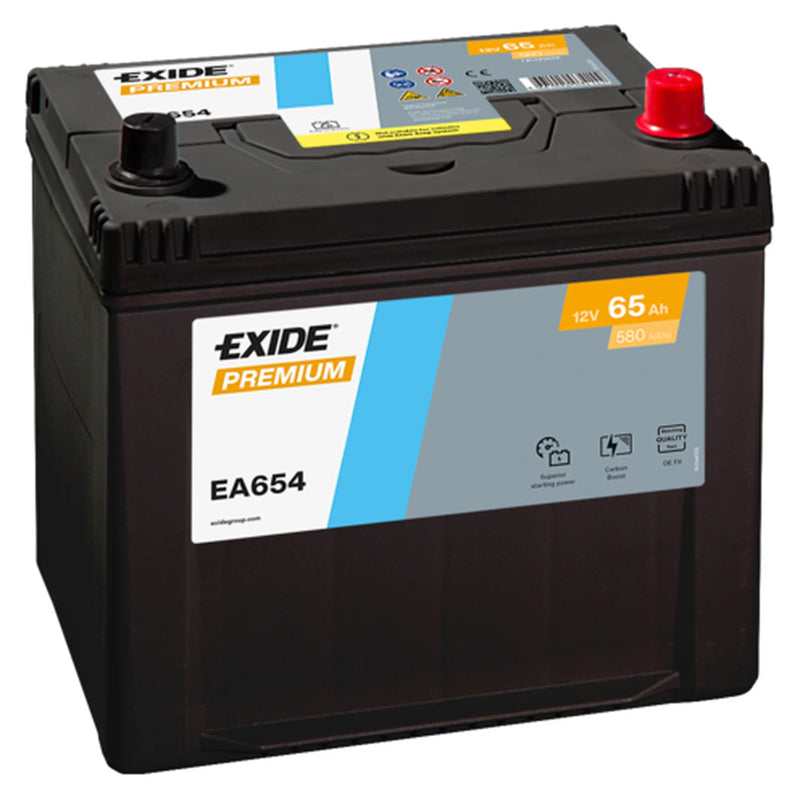 Exide Battery 12V 65Ah 580A EA654