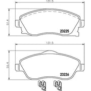 DON Front Brake Pad Set fits Opel Combo Box Body/Mpv 2001 on 1.6 1.7