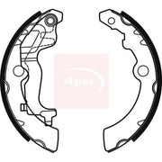 Apec Brake Shoe Set Axle Kit fits Nissan Pixo 2009 on 1.0