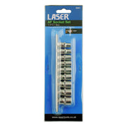 Laser AF Socket Set 1/4"D 9pc 5691 Laser - Dynamic Drive