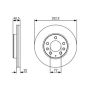 Bosch 2 x Vented Brake Discs
