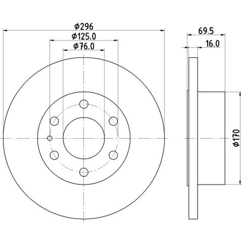 Mintex Lcv Van Kits solid 296mm MVK0069