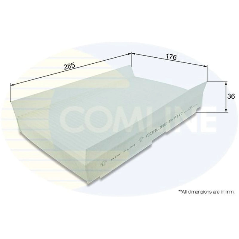 Comline Cabin Air Filter (Pollen Filter) fits Citroën C2 2003-2012 1.1 1.4 1.6