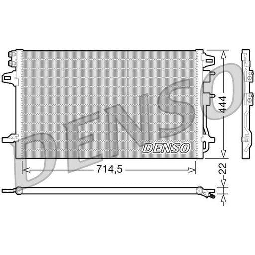 Denso Air Conditioning Condenser fits Chrysler Voyager 2000-2008 2.4 3.3