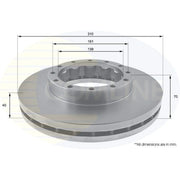 Comline 2 x Internally Vented Brake Discs ADC0384V