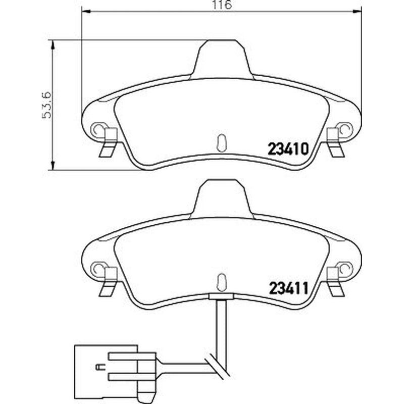 DON Rear Brake Pad Set fits Ford Cougar 1998-2001 2.0 2.5