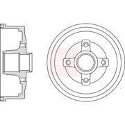 Apec Brake Drum Assembly Rear DRM9924