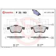 Brembo 4 x Front Brake Pad Set fits Chrysler Delta 2011 on 2.0