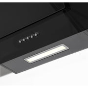 Baridi Angled Chimney Cooker Hood with Carbon Filters & LED Lamp - Black Glass Baridi - Dynamic Drive