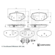 Blue Print Rear Brake Pad Set ADBP420092