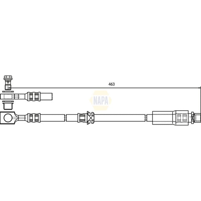 NAPA Brake Hydraulic Hose Line Front NBH1335