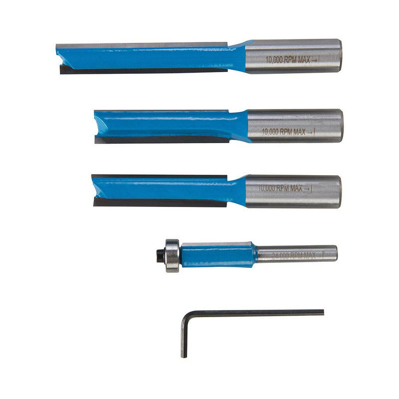 Silverline Kitchen Router Bit Set 4pce 1/2" / 1/4" Silverline - Dynamic Drive