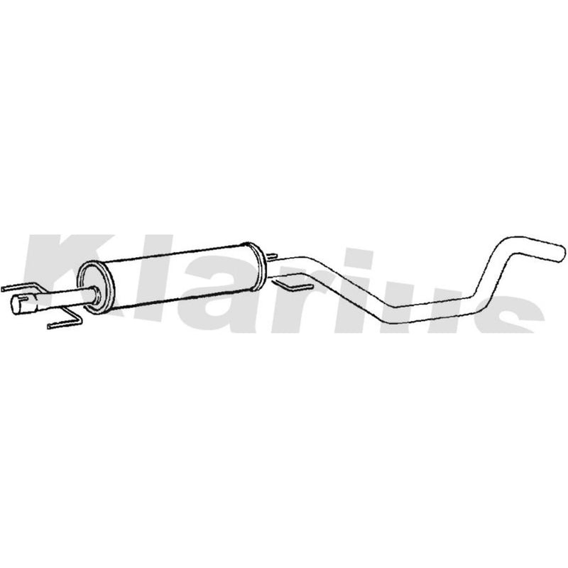Klarius Box With Centre Pipe Centre fits Opel Zafira A 1999-2005 1.6 1.8
