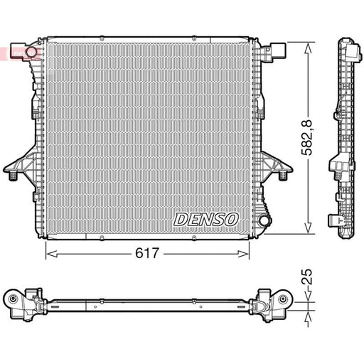 Denso Engine Radiator fits VW Amarok 2010-2022 2.0