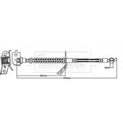 Borg & Beck Brake Hydraulic Hose Line Front Left BBH8128