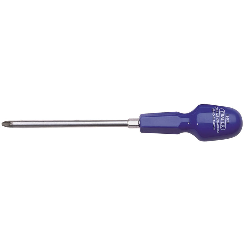 Draper Cross Slot Cabinet Pattern Screwdriver, No.3 x 150mm (Sold Loose) 19506 Draper - Dynamic Drive