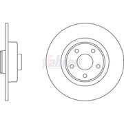 Fahren 2 x Solid Rear Brake Discs FBD6422-x2