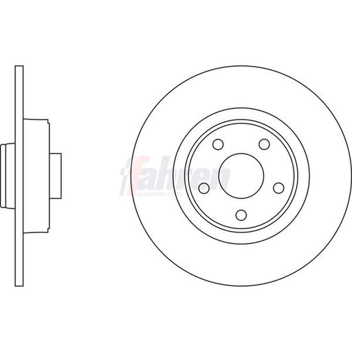 Fahren 2 x Solid Rear Brake Discs FBD6422-x2