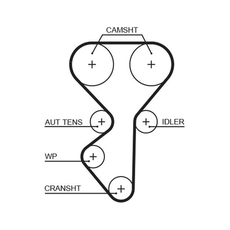 Gates Timing Belt Cambelt 137 Teeth fits Lada Granta 2018 on 1.6