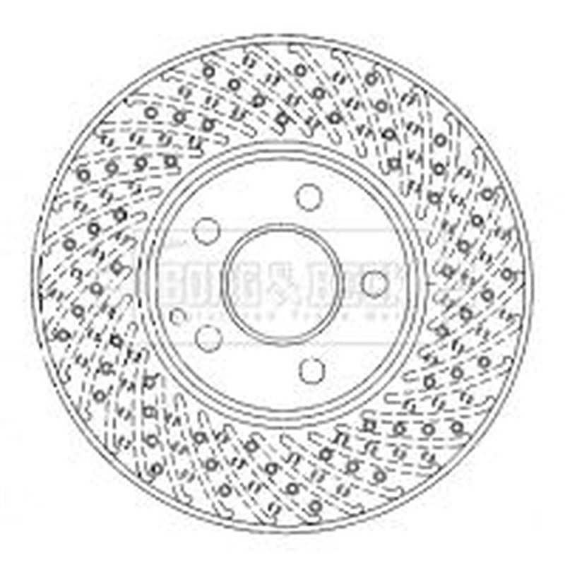 Borg & Beck 2 x Vented Brake Discs fits Mercedes-Benz S-Class 2002-2005