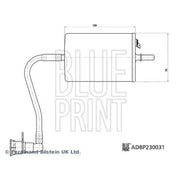Blue Print Fuel Filter Element fits Porsche 911 1997-2005 3.4 3.6