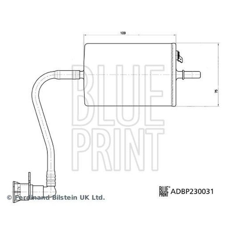 Blue Print Fuel Filter Element fits Porsche 911 1997-2005 3.4 3.6