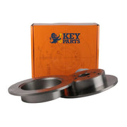 Key Parts 2 x Solid Brake Discs fits Toyota Avensis 2003-2008 1.6 1.8 2.0 2.4
