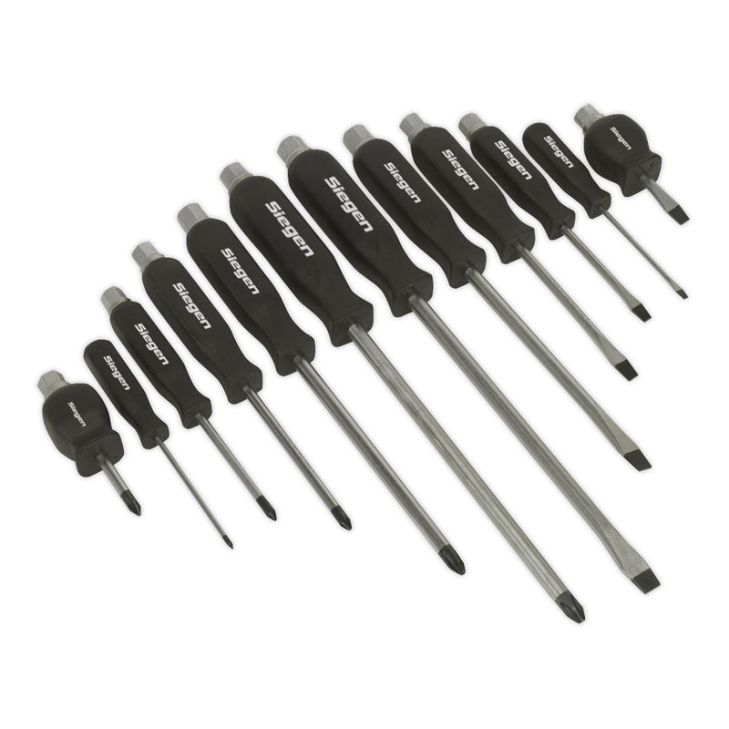 Sealey Screwdriver Set 12pc Hammer-Thru S0641 Siegen by Sealey - Dynamic Drive