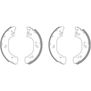 Mintex Brake Shoe Set Axle Kit fits Ford Transit 1994-2000 2.0 2.5