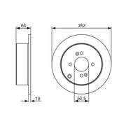 Bosch Front & Rear Brake Discs & Pads fits Hyundai I20 I 2008-2012 1.2