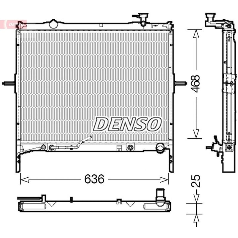 Denso Engine Radiator fits Kia Sorento I 2002-2011 2.5