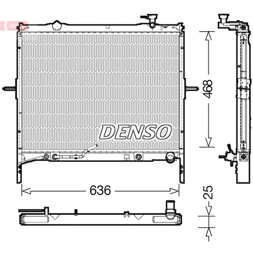Denso Engine Radiator fits Kia Sorento I 2002-2011 2.5