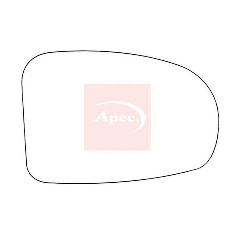 Apec Exterior Wing Mirror Glass Right fits Toyota Avensis 2008-2018