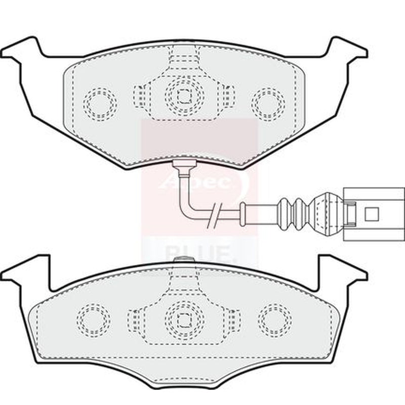 Apec Front Brake Pad Set fits Skoda Fabia I 1999-2008 1.0 1.2