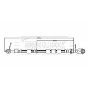 Borg & Beck Brake Hydraulic Hose Line Front Left BBH8879