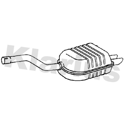 Klarius Box With Tail Pipe Rear fits VW Golf VII 2013-2020 1.4