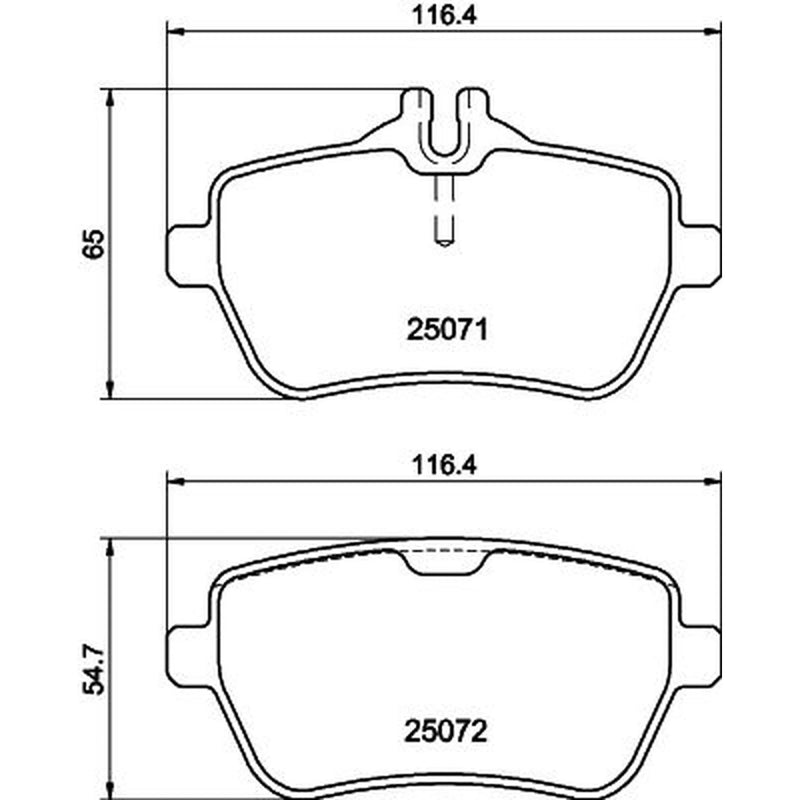 Mintex Rear Brake Pad Set fits Mercedes-Benz S-Class 2013-2020