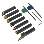 Sealey Indexable 8mm Lathe Turning Tool Set 7pc SM3025CS5 Sealey - Dynamic Drive