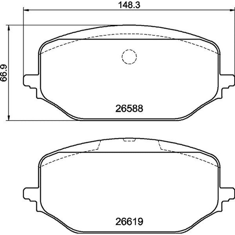 Brembo 4 x Front Brake Pad Set fits Citroën Berlingo 2018-2019 1.2 1.5 1.6