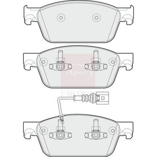 Apec Front Brake Pad Set fits VW California T5 Camper 2009-2015 2.0