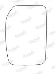 Summit Non-Heated Base Plate With Commercial Mirror Glass fits Ford Transit Mk 6 LHS Summit - Bars 4 Cars