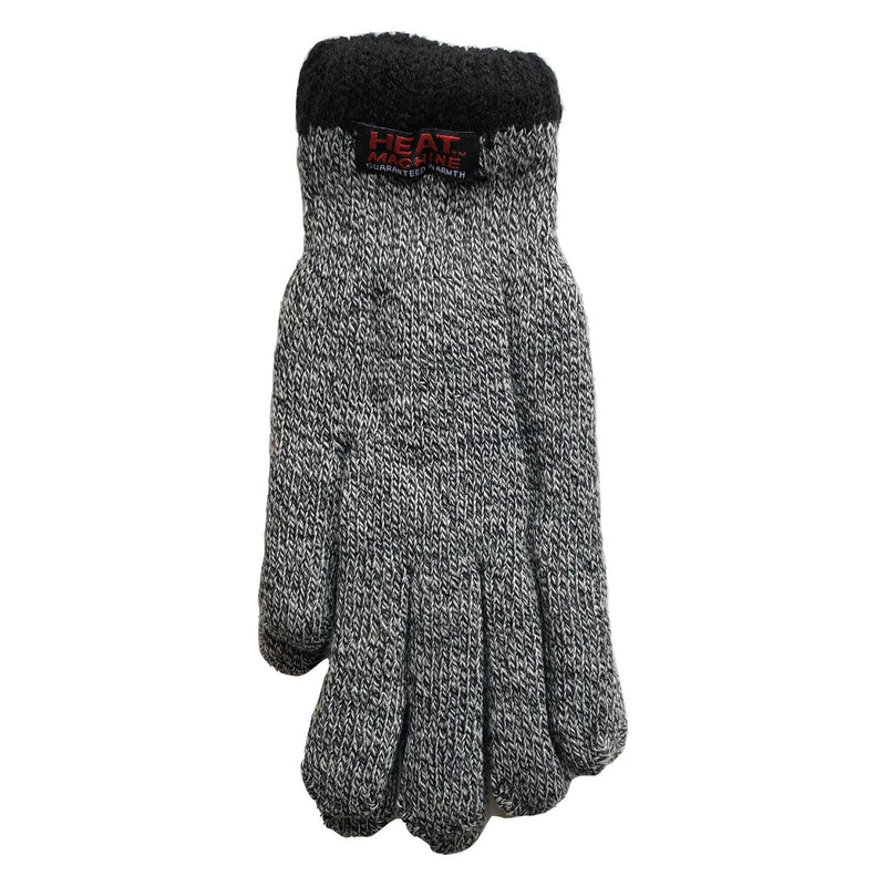 Mens grey marl thermal insulated gloves 2142 UK Camping And Leisure - Dynamic Drive