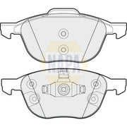 NAPA Front Brake Pad Set fits Ford C-Max II 2010-2019 1.0 1.5 1.6 2.0