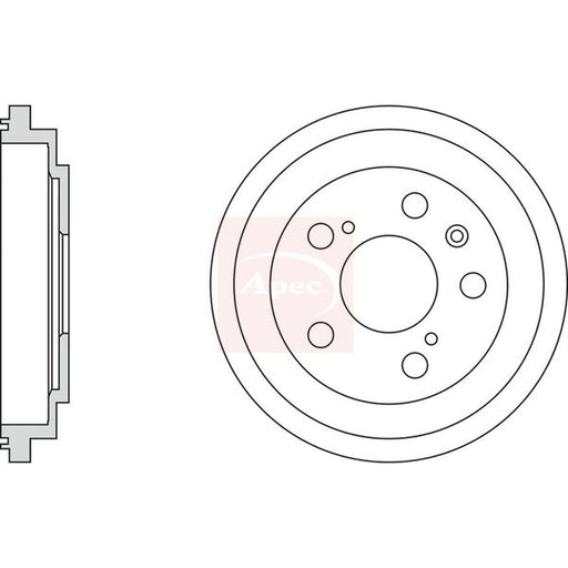 Apec Brake Drum Assembly Rear fits Fiat Sedici 2006-2014 1.6 1.9 2.0