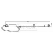 Borg & Beck Brake Hydraulic Hose Line Front Right BBH8719
