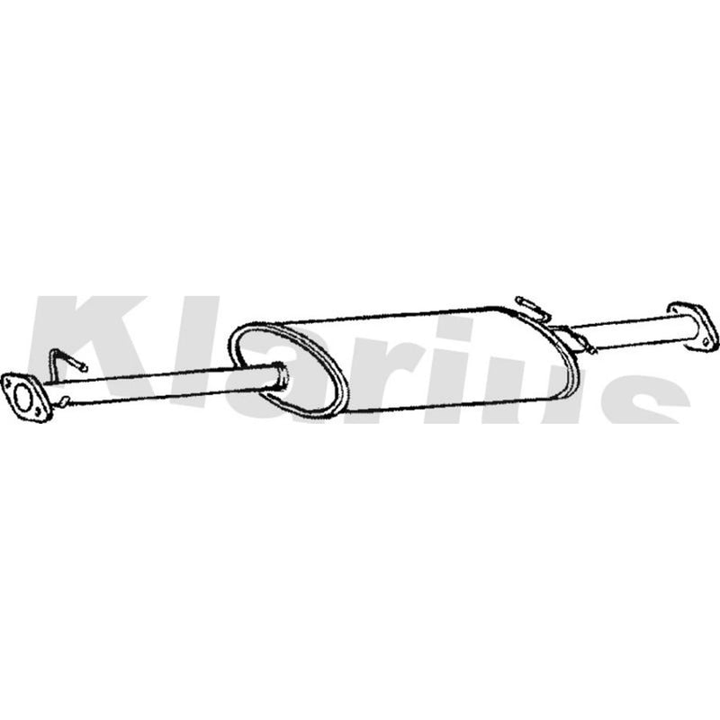 Klarius Box With Centre Pipe Centre fits Toyota Hiace IV 1995-2001 2.4