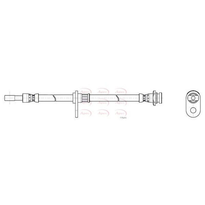 Apec Brake Hydraulic Hose Line Front fits Suzuki Swift III 2010-2017 1.2 1.3 1.6